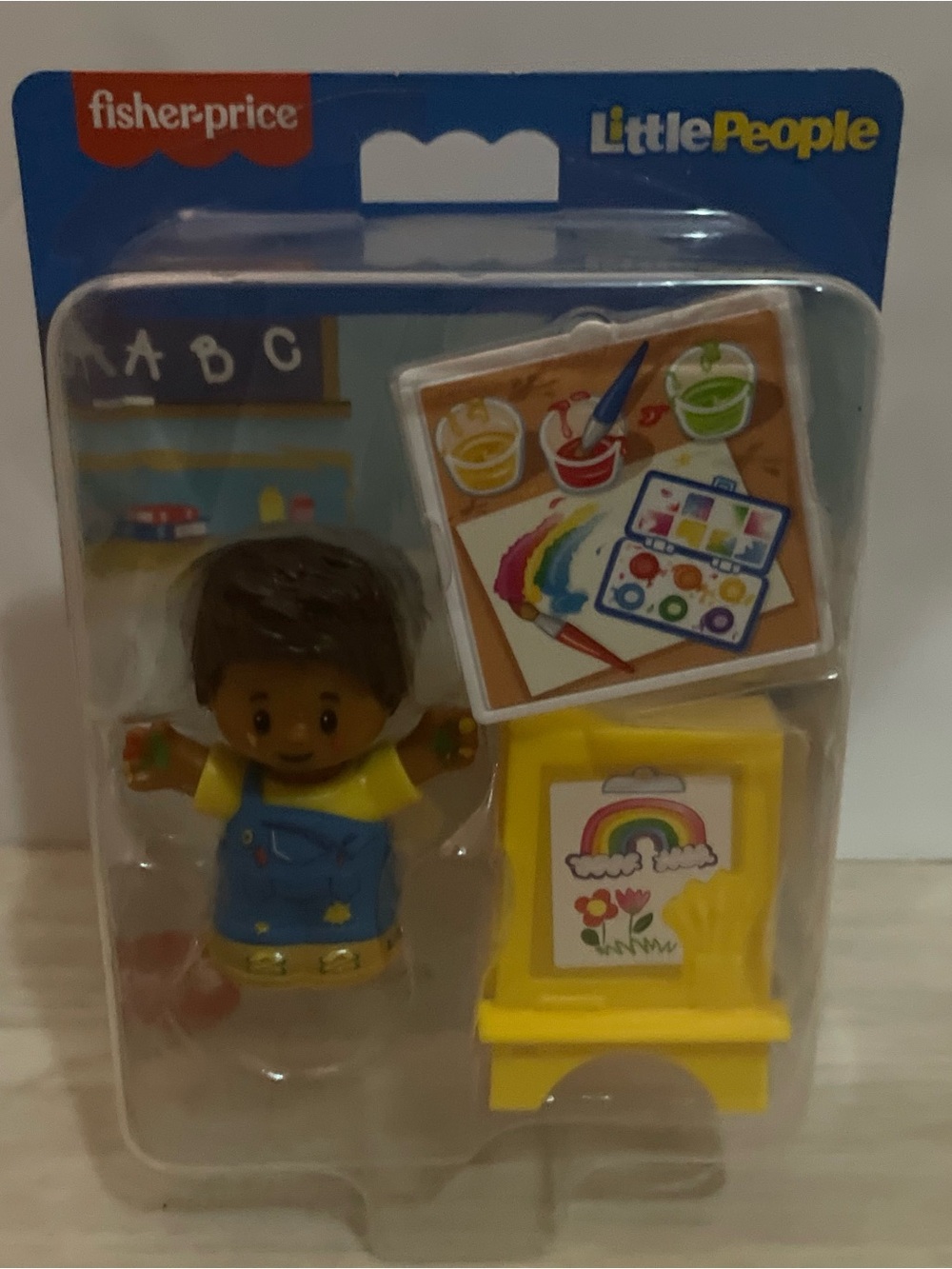 Brand New Fisher-Price Little People Blue & Yellow Art Easel Playset